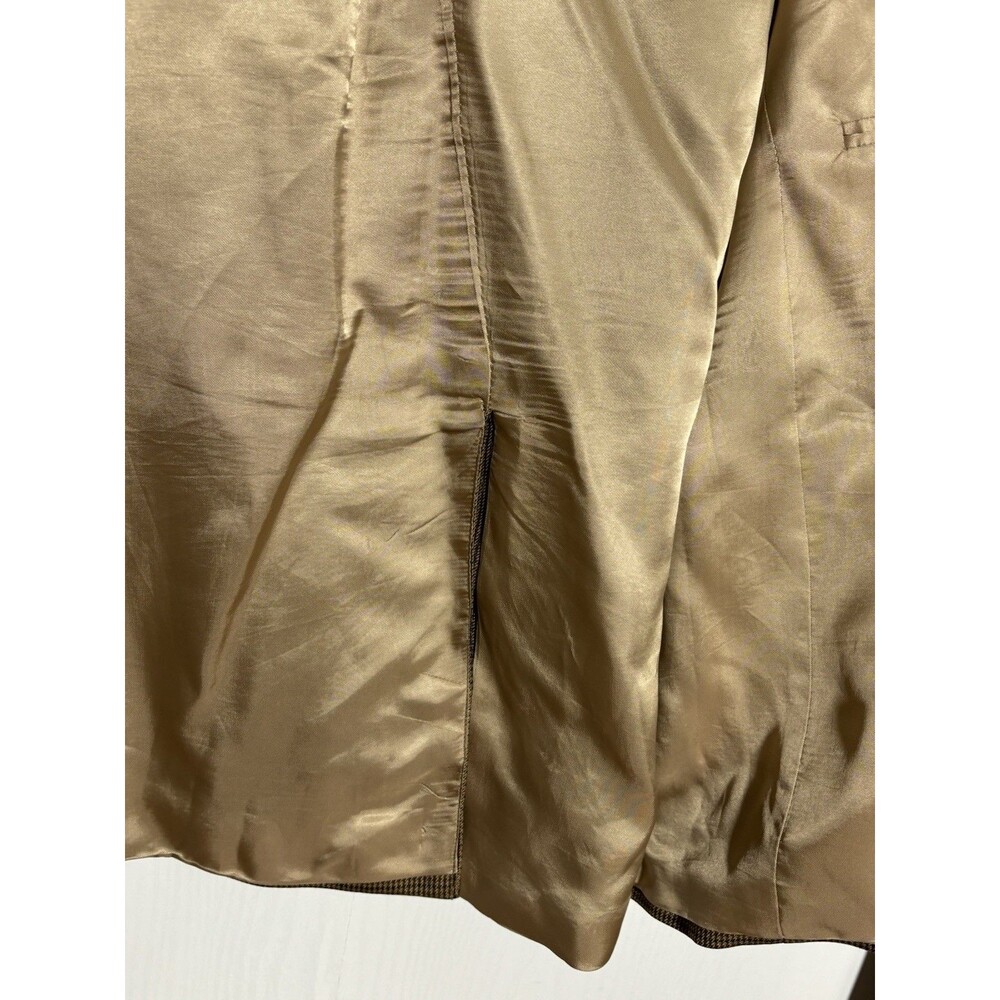 Lauren Ralph Lauren Sport Coat Blazer Mens 42R Brown Houndstooth Wool Academia - Picture 11 of 14